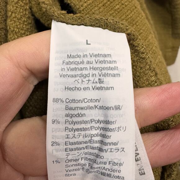 MADEWELL Texture & Thread Wrap Jacket Size L Olive Green Casual Boho Cotton - Picture 9 of 12